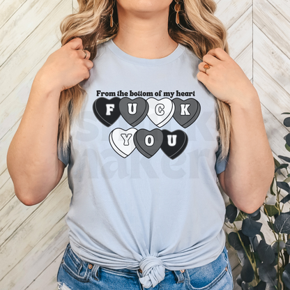 From The Bottom Of My Heart F U - Baby Blue Graphic Tee