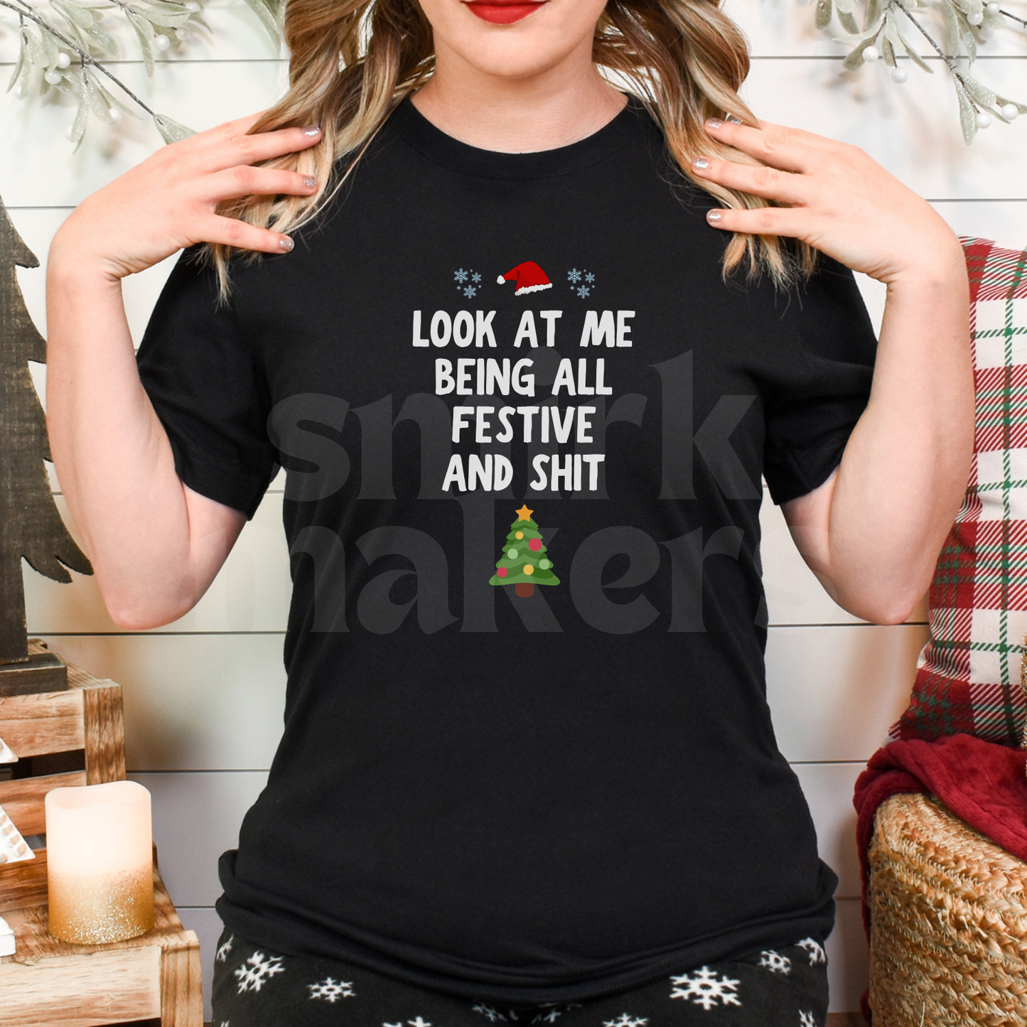 Christmas Being Festive and Shit Tee